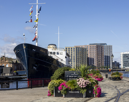 The exterior of Fingal Hotel in the Port of Leith. 