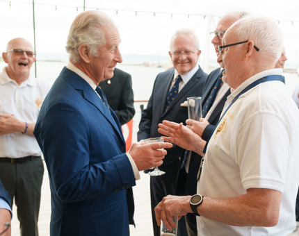 His Majesty The King meeting with a group of Yotties. 