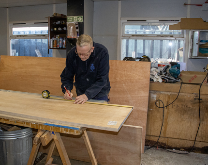 Maintenance aboard Britannia
