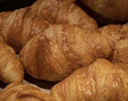 Freshly baked croissants
