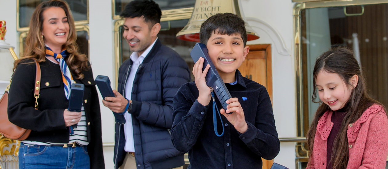 Family on the verandah deck