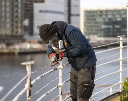 The removal of paint continues. 