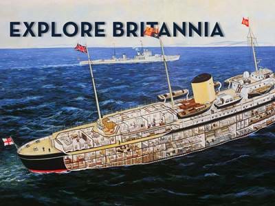 Royal Yacht Britannia Boat Drawing Guide illustration