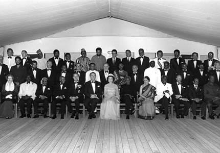 Commonwealth Heads Of Government taken on Britannia's Verandah Deck