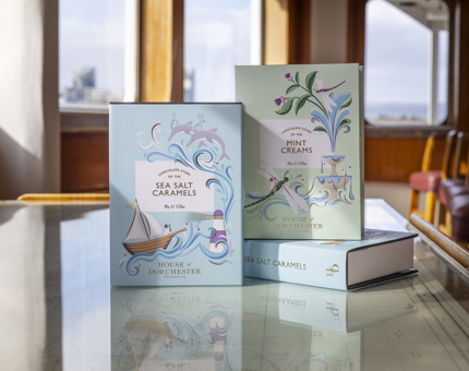 Boxes of Sea Salt Caramels and Mint Creams. 