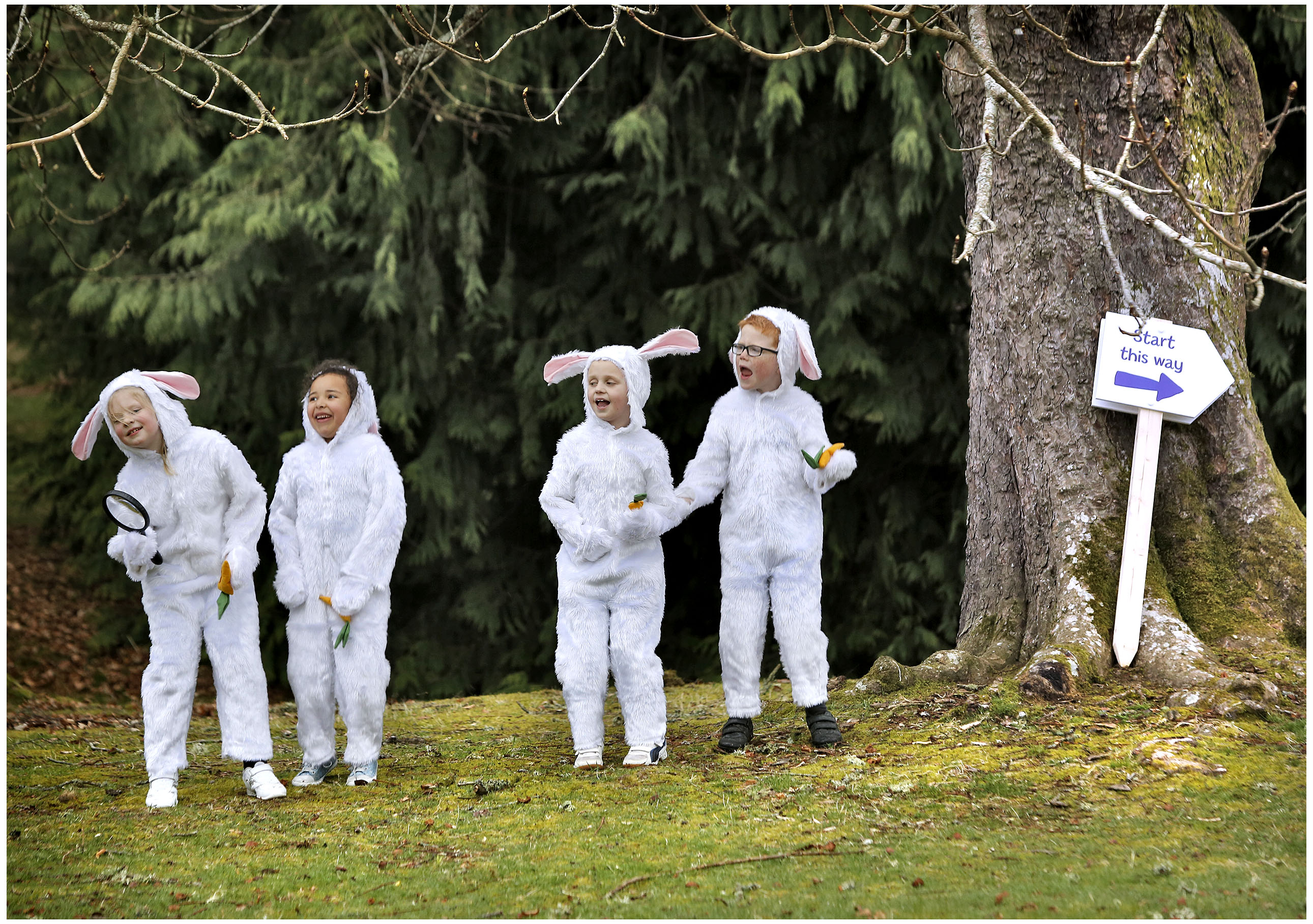 Children at the Cadbury Easter Egg Hunt at NTS