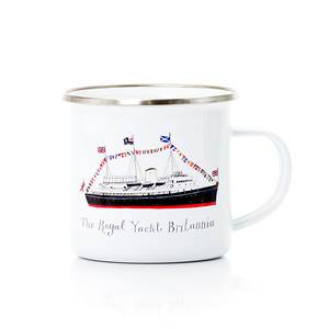Tin mug with Britannia & flags.