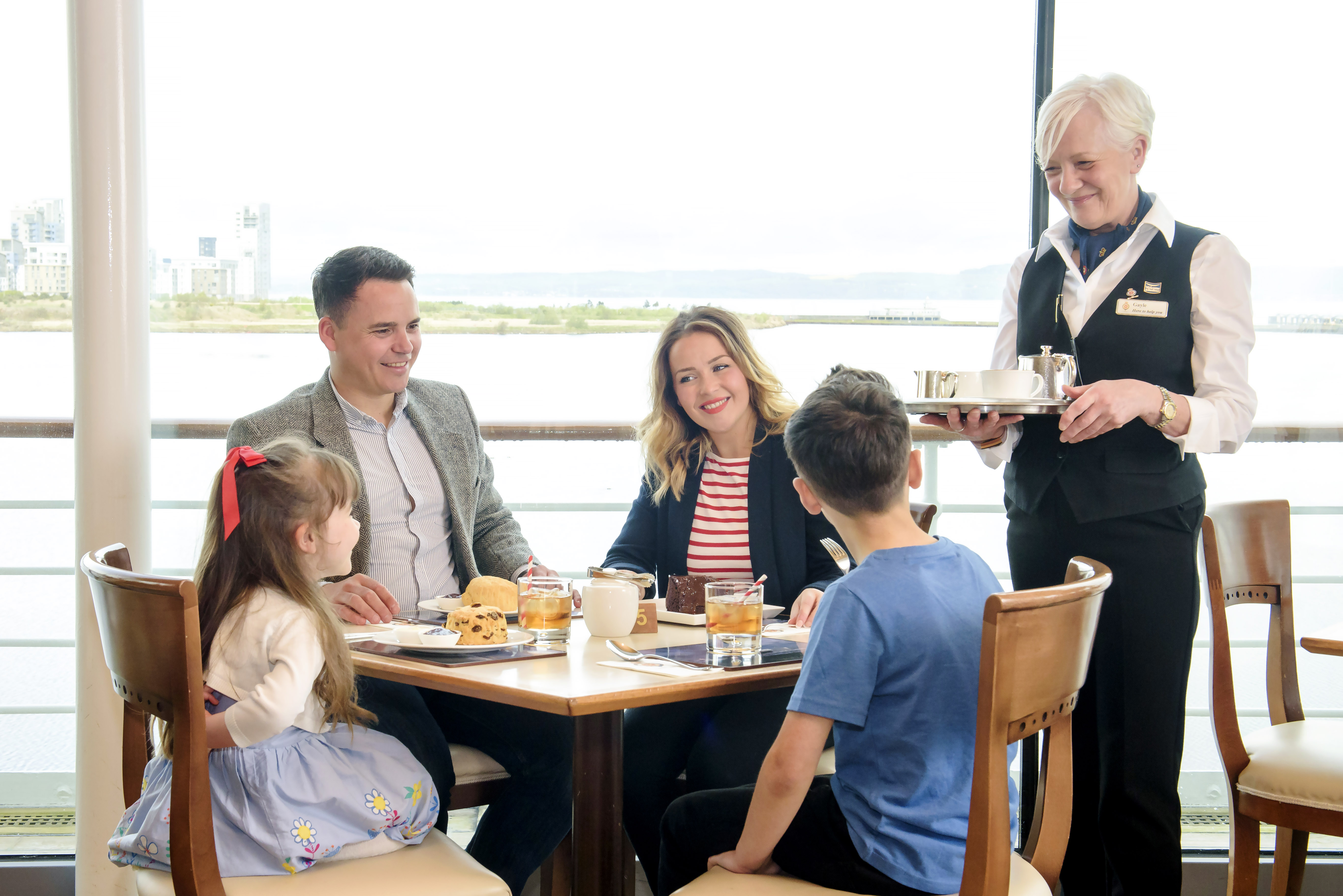 Family in the Royal Deck Tea Room