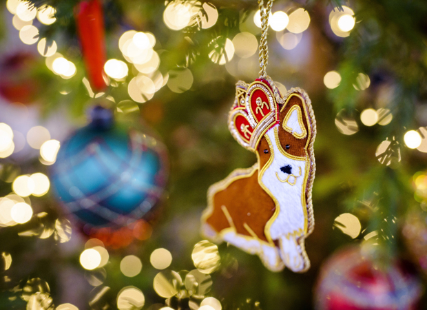 Corgi Christmas tree ornament