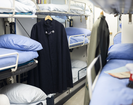 The Crew's Quarters bunk beds aboard The Royal Yacht Britannia.