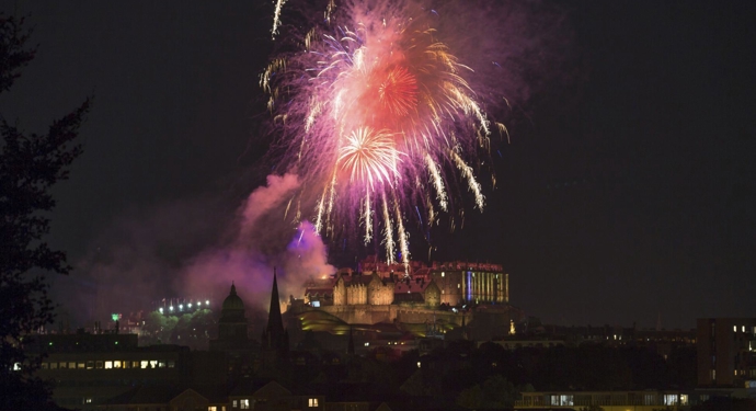 Fireworks over Edinburgh Castle