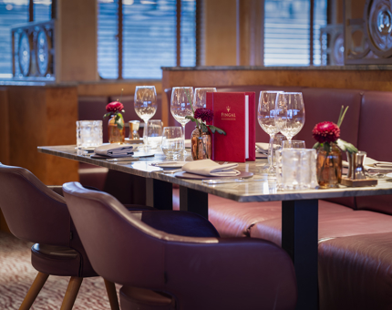 The Lighthouse Restaurant & Bar aboard Fingal Hotel.