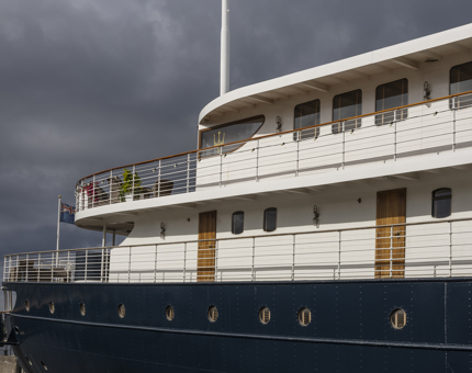 Fingal Exterior Port Side in Leith. 