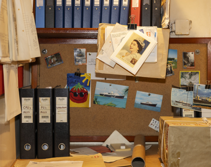 Inside the Post Office, The Royal Yacht Britannia in Leith. 
