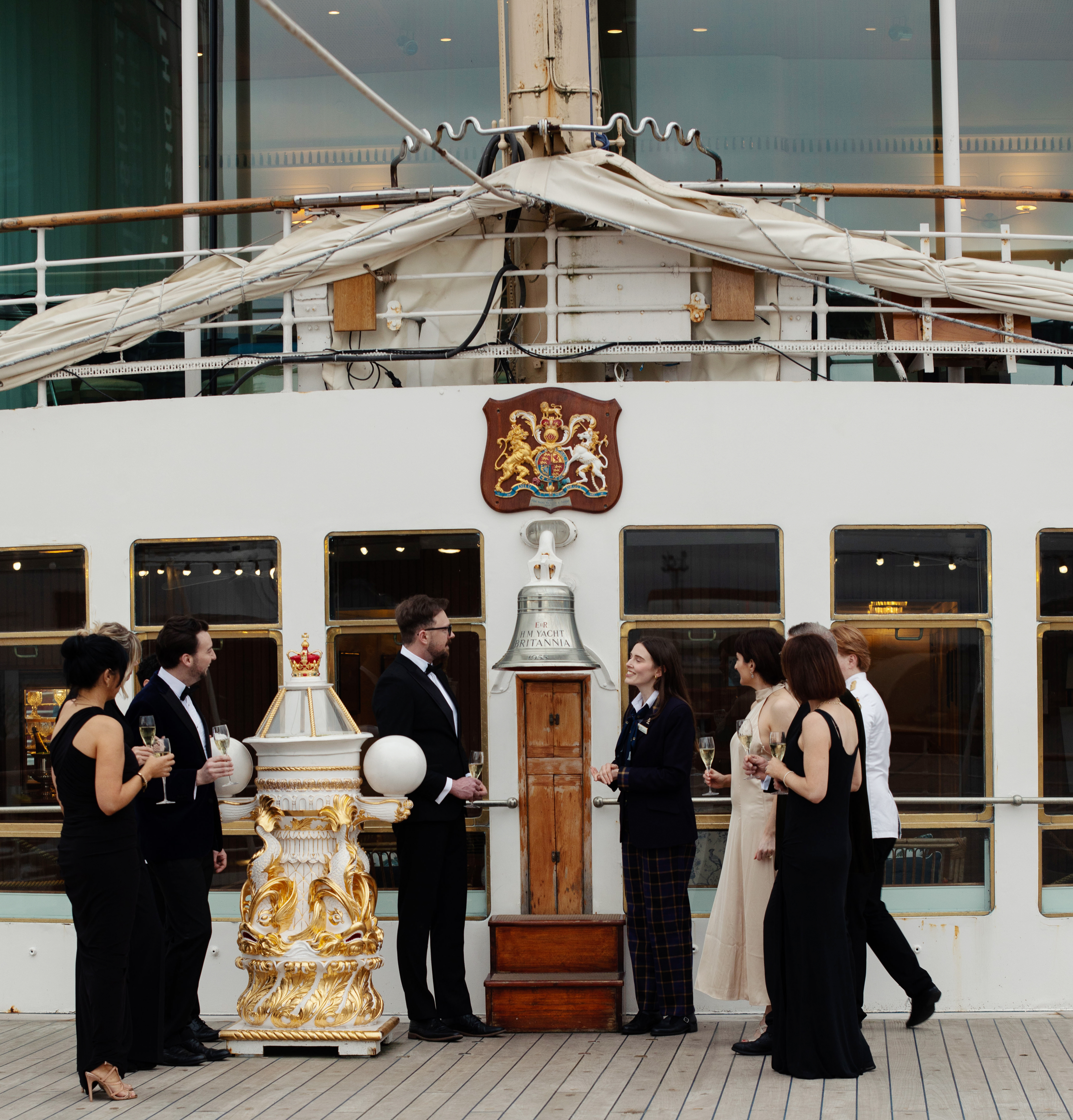 Private Guide Speaking To Guests On Deck