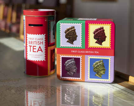 Two tins of tea.