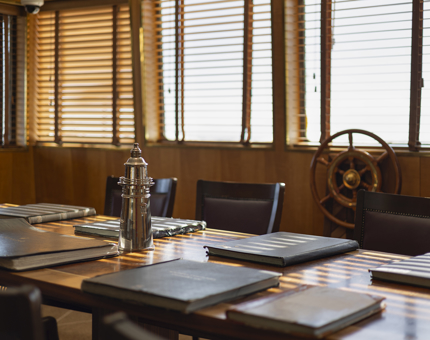 The Bridge aboard Fingal Hotel in Leith. 