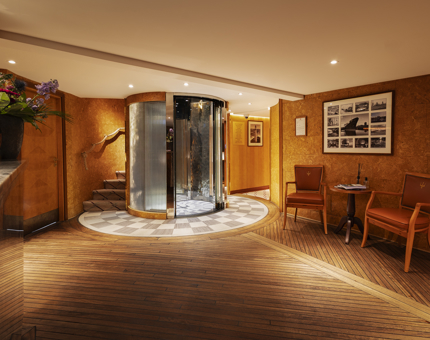 Fingal Hotel lift in the Reception area.