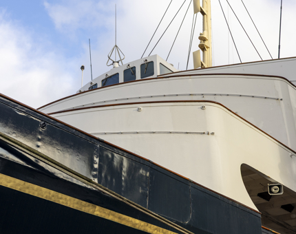 A view of Britannia's Bridge from the ground up. 