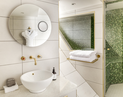 A Bathroom In A Cabin Aboard Fingal. 