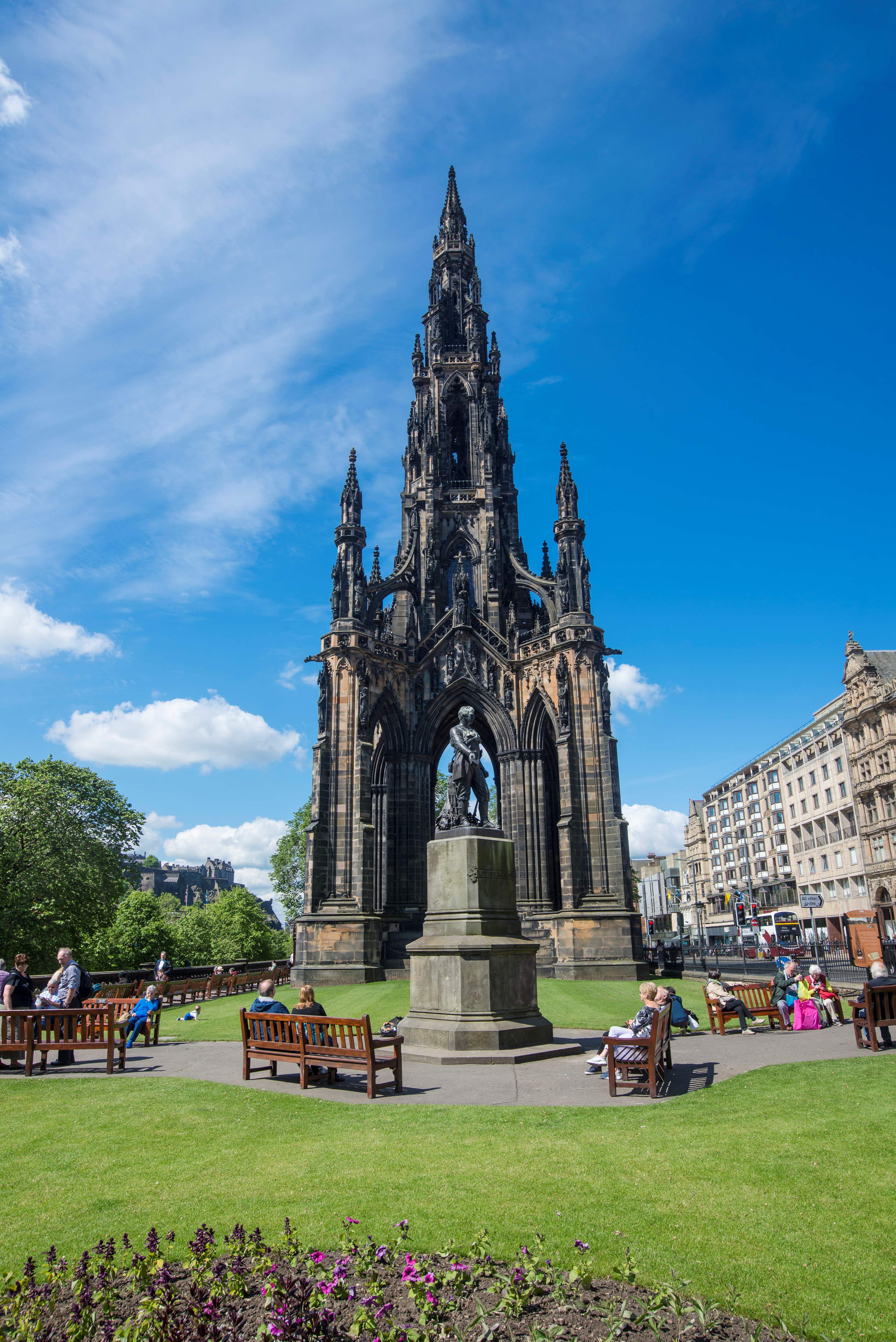 The Scott Monument in Princes Street Gardens Edinburgh