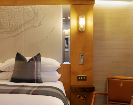 A cabin aboard Fingal Hotel in Leith. 