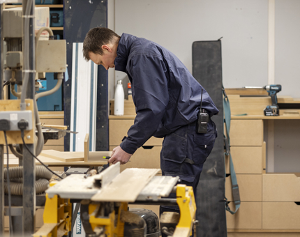 Greig Making Drawers for joiners workshop for storage. 