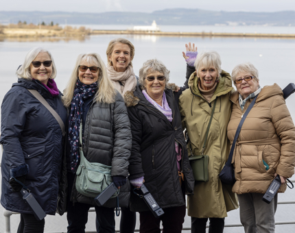 A group of friends visiting from Jersey to celebrate a birthday