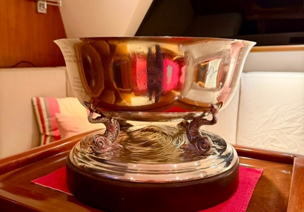 Trophy on a counter top
