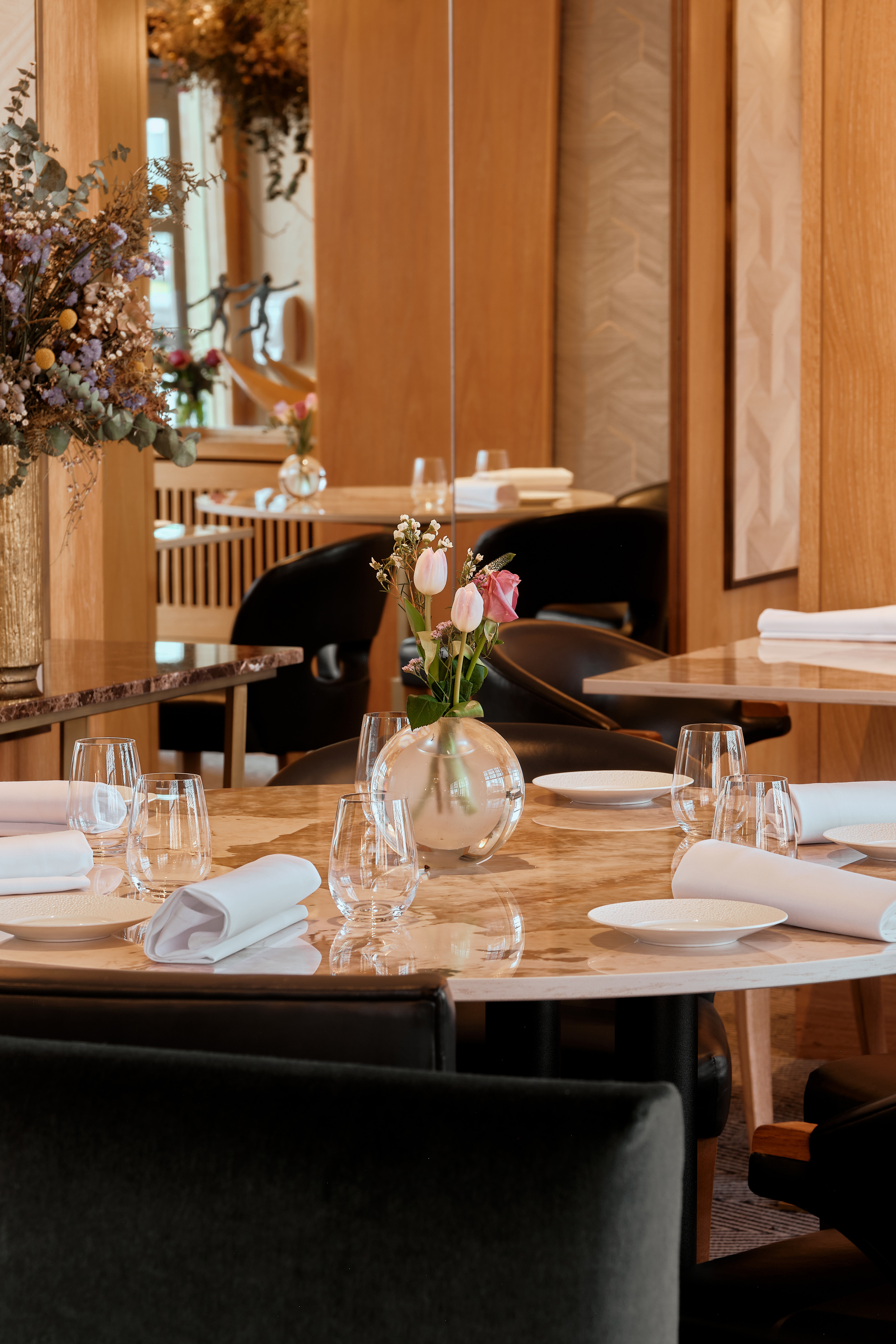 Dining tables at Restaurant Martin Wishart. 