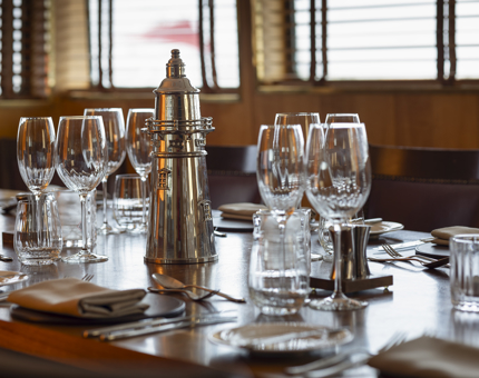 The Bridge set for an exclusive use lunch